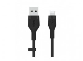  Kabel BELKIN BoostCharge Silicone USB-A (m) na Lightning (m), 1m, crni