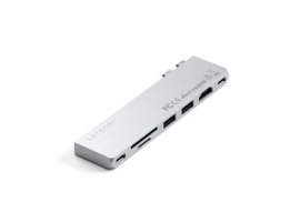  USB-C HUB SATECHI Pro Hub Slim, za MacBook Air M2 2022, 1x USB-C 4.0 100W PD, 1x HDMI, 2x USB-A, SD/MicroSD, SD/SDHC/SDXC, 1x USB-C, srebrni