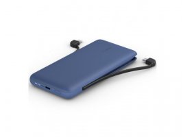  Prijenosna baterija BELKIN BoostCharge Plus, 10000mAh, USB-C, integrirani kablovi, plava