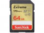 Memorijska kartica SDXC 64 GB SANDISK Extreme, Class10 UHS-I U3 V30, 170 MB/s (SDSDXV2-064G-GNCIN)