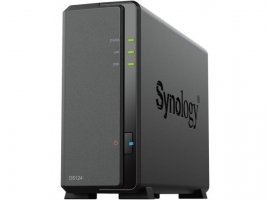  NAS SYNOLOGY DS124 DiskStation, 1-bay NAS server, 2.5"/3.5" HDD/SSD podrška, Wake on LAN/WAN, 1 GB, 1x GLAN, 2x USB 3.2 Gen 1