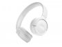 Bluetooth slušalice JBL Tune 520BT On-Ear, BT5.3, naglavne, do 57h baterije, mikrofon, sklopive, bijele (JBLT520BTWHEU)