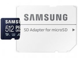 Memorijska kartica microSDXC 512 GB SAMSUNG PRO Ultimate, Class10 A2 UHS-I U3 V30, R/W 200/130 MB/s + SD adapter (MB-MY512SA/WW)