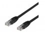 Mrežni kabel DELTACO U/UTP Cat6 patchcable, LSZH, 1m, crni