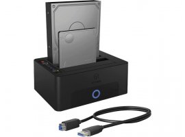  Docking stanica ICY BOX IB-1232CL-U3, 2x SATA 2.5"/3.5" HDD/SSD na USB 3.0, kloniranje