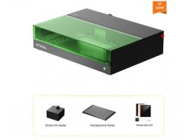  Laserski stroj za graviranje XTOOL S1 Basic Kit Bundle 40W, Air assist, Honeycomb, Material Kit, crni (P1030509)