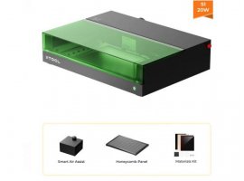 Laserski stroj za graviranje XTOOL S1 Basic Kit Bundle 20W, Air assist, Honeycomb, Material Kit, crni (P1030504)