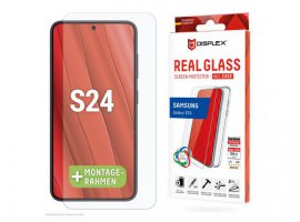  Zaštitno staklo DISPLEX Real Glass 2D za Samsung Galaxy S24, + prozirna prozirna maskica (01908)