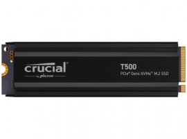  SSD disk 1 TB, CRUCIAL T500 with heatsink, M.2 2280, PCIe 4.0 x4 NVMe, CT1000T500SSD5