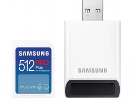  Memorijska kartica SDXC 512 GB SAMSUNG PRO Plus, Class10 UHS-I U3 V30, R/W 180/130 MB/s + čitač kartica (MB-SD512SB)
