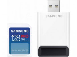  Memorijska kartica SDXC 128 GB SAMSUNG PRO Plus, Class10 UHS-I U3 V30, R/W 180/130 MB/s + čitač kartica (MB-SD128SB)