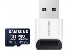 Memorijska kartica microSDXC 128 GB SAMSUNG PRO Ultimate, Class10 A2 UHS-I U3 V30, R/W 200/130 MB/s + čitač kartica (MB-MY128SB)