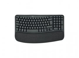  Tipkovnica LOGITECH Wave, bežična ergonomična tipkovnica, SLO/HR, crna