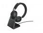 Slušalice za PC JABRA Evolve2 65 UC Stereo, BT, USB dongle, USB-A, sa bazom, crne (26599-989-989)