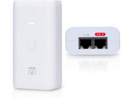  PoE adapter UBIQUITI NETWORKS U-POE (U-POE-AF), Gigabit PoE Injector, 802.3af, 48 V, 0.32 A (15.4 W), white