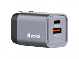  Putni punjać VERBATIM, 35W, 1×USB-C PD 35W, 1×USB-A, sa zamjenivim utikačima ( EU, US i UK)
