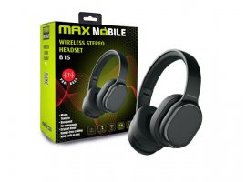  Bluetooth slušalice MAXMOBILE B15, naglavne, BT5.3, 3.5mm, do 38h reprodukcije, crne