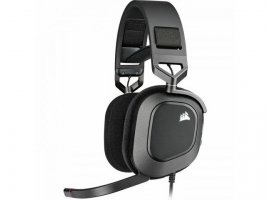 Slu&scaron;alice + mikrofon CORSAIR HS80, žične, gaming, RGB, USB, crne