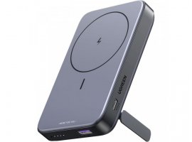 Prijenosna baterija UGREEN magnetic, 10000mAh, 20W, bežično punjenje, USB-C, USB-A, siva