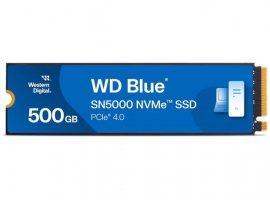  SSD disk 500 GB, WESTERN DIGITAL Blue SN5000, M.2 2280, PCIe 4.0 x4 NVMe, R/W 5000/4000 MB/s, WDS500G4B0E-00CNZ0