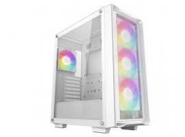  Kućište DEEPCOOL CC560 MESH V2 WH, ARGB, tempered glass, 2x USB 3.0, 4x 12cm ARGB ventilator, bez napajanja, bijelo