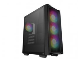  Kućište DEEPCOOL CC560 MESH V2, ARGB, tempered glass, 2x USB 3.0, 4x 12cm ARGB ventilator, bez napajanja, crno