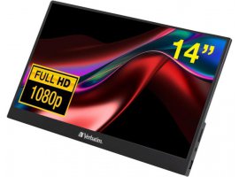  Prijenosni monitor VERBATIM PMT-14, 14", IPS Touch (10 točaka), FHD, HDR, FreeSync, 2x USB-C/1x HDMI/1x USB-A