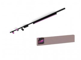  Stropna LED rasvjeta PHILIPS Hue Perifo Ceiling Set 3/1, 1700lm + 3x490lm, 2000-6500K White/Color, BT/Zigbee, tračna, crna (929003117501)