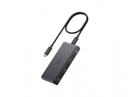  USB-C HUB ANKER 556, 1xUSB-C, 2xUSB-A, 1xHDMI, 1xDP, 1xEthernet, 1xUSB-C PD, crni 