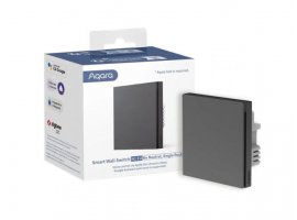  Zidni prekidač AQARA Smart Wall Switch H1 EU, jednostruki, bez neutrala, Zigbee, tamnosivi (WS-EUK01 GRAY)