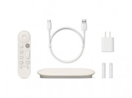  Media player GOOGLE TV Streamer Chromecast 4K Porcelain (EU), Ultra HD (4K), HDR Dolby Vision, RJ45/WiFi/HDMI 2.1/USB-C, bijeli