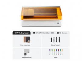 Laserski stroj za graviranje XTOOL M1 Ultra 4in1 10W Advanced Bundle, gravirka/rezač/printer/crtanje