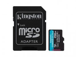 Memorijska kartica microSDXC 256 GB KINGSTON Canvas Go! Plus Gen4, Class10 UHS-I A2 U3 V30, 200 MB/s + SD Adapter (SDCG4/256GB)