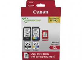  Tinta CANON PG-545XL + CL-546XL, multipack, boja + crna + 50 listova foto papira (8286B011)