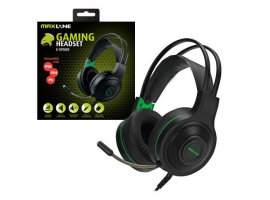 Slušalice + mikrofon MAXLINE C-SV500, gaming, 3.5mm + USB, žične, crne