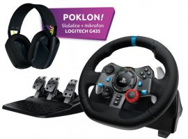  Volan Logitech G29, Driving Force Racing Wheel, crni + poklon gaming slušalice LOGITECH G435, crne (991-000539)