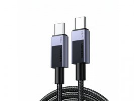  Kabel UGREEN USB-C (m) 2.0 na USB-C (m) 2.0, 240W, 5A, PD 3.1, do 480 Mbps, pleteni, 2m, crni