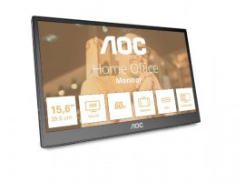  Prijenosni monitor AOC 16T3EA, 16", IPS, FHD 1920x1080px, 60Hz, 4ms, USB-C(15W/DP Alt)