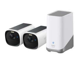 Sustav za video nadzor ANKER EUFY eufyCam E40 (2-Cam Kit + HomeBase S380), vanjski, 4MP/2K, IR, baterijski/solarni, AI detekcija, 16GB, IP66, bijela (E8144322)
