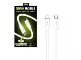  Kabel MAXMOBILE Silicone USB-C (m) 2.0 na USB-C (m) 2.0, 5A, 100W PD, QC, do 480 Mbps, 3m, bijeli