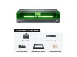  Laserski stroj za graviranje XTOOL S1 20W Diode Rotary Kit + IC 1064 Bundle (Air assist, Honeycomb Panel, Riser Base, RA2 Pro, IC Laserski Modul, Fire Safety Set)