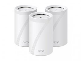  Pojačivač signala TP-LINK Deco BE65 (3-pack), BE9300 Whole Home Mesh Wi-Fi 7, tri band, 4x2.5 Gbps LAN/WAN, 1x USB 3.0, Deco App