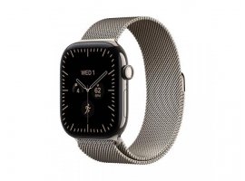  Pametni sat APPLE Watch Series 12 GPS + Cellular, 46mm (S/M), Natural Titanium Case with Natural Milanese Loop (mjgp4wf/a)