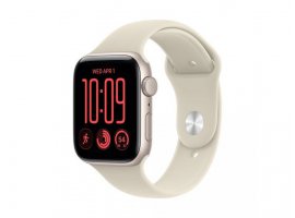 Pametni sat APPLE Watch SE3 v2 GPS (2026), 44mm (M/L), Starlight Aluminium Case with Sand Sport Band (mjl54wf/a)