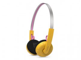 Bluetooth slušalice PHILIPS Ringo Duo Retro, On-Ear, BT/USB-C, do 26h reprodukcije, žute (TAMS1YL/00)