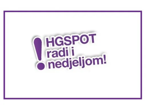 HGspot Utrine ovu nedjelju radi od 8 do 20 h!