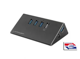  USB HUB LC-POWER, 4x USB 3.0, strujni adapt
