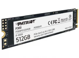  SSD disk 512 GB, PATRIOT P300, M.2 2280, PCIe 3.0 x4 NVMe