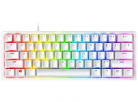  Tipkovnica RAZER Huntsman Mini Mercury Ed., gaming, žična, RGB, linear optical red switch, US/HR, bijela