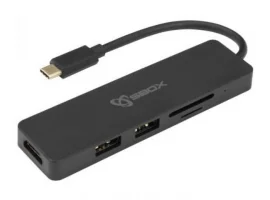  USB-C HUB SBOX, 5 u 1, USB-C na 1x HDMI, 1x USB 2.0, 1x USB 3.0, 1x SD/microSD/SDHC/SDXC čitač kartica